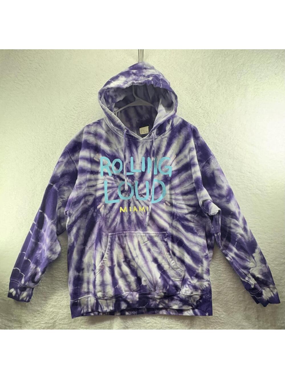 Rolling Loud Miami Headliners Tie Dye Hoodie Mens XL Dream Makers